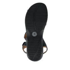 Touch-Fasten Cushioned Leather Sandals - Navy