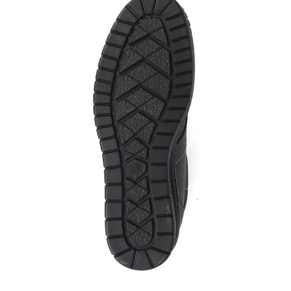 Touch-Fasten Floral Monk Shoes - Black Floral