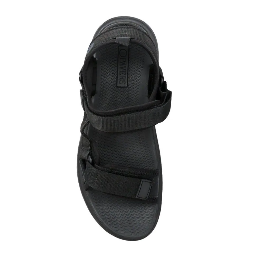 Touch-Fastening Casual Sandals - Black