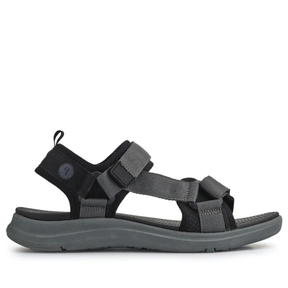 Touch-Fastening Casual Sandals - Grey