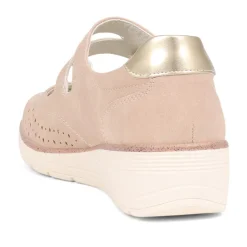 Touch-Fastening Mary Janes - Beige