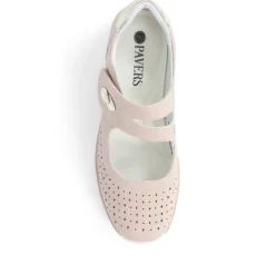 Touch-Fastening Mary Janes - Beige