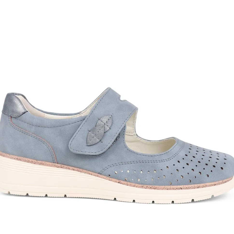 Touch-Fastening Mary Janes - Blue