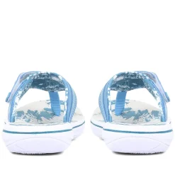 Touch-Fastening Toe Post Sandals - Denim