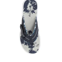 Touch-Fastening Toe Post Sandals - Navy