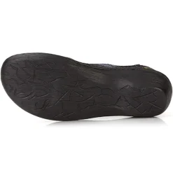Touch-Fasten Leather Mary Jane - Black Multi