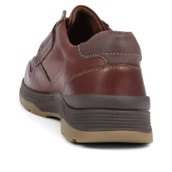 Touch-Fasten Leather Trainers - Brown