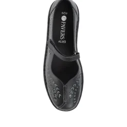 Touch-Fasten Mary Janes - Black
