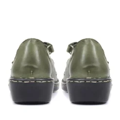 Touch-Fasten Mary Janes - Khaki