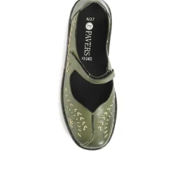 Touch-Fasten Mary Janes - Khaki