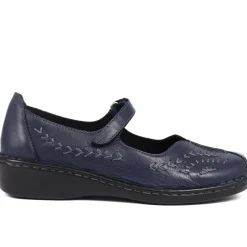 Touch-Fasten Mary Janes - Navy