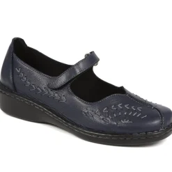 Touch-Fasten Mary Janes - Navy