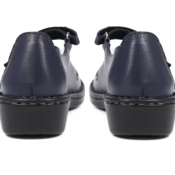 Touch-Fasten Mary Janes - Navy