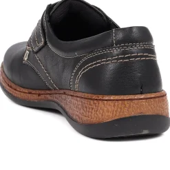 Touch-Fasten Monk Shoes - Black