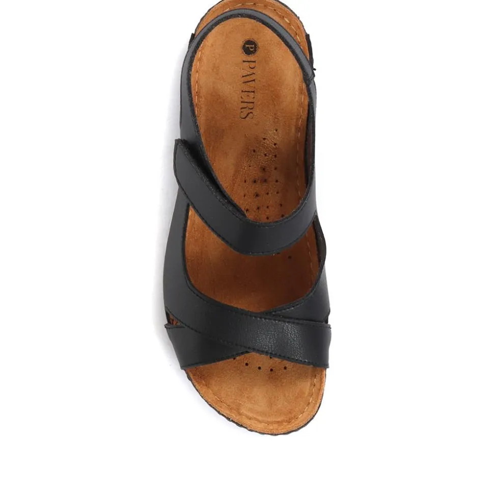 Touch-Fasten Sandals - Black