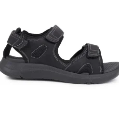Touch-Fasten Sandals - Black