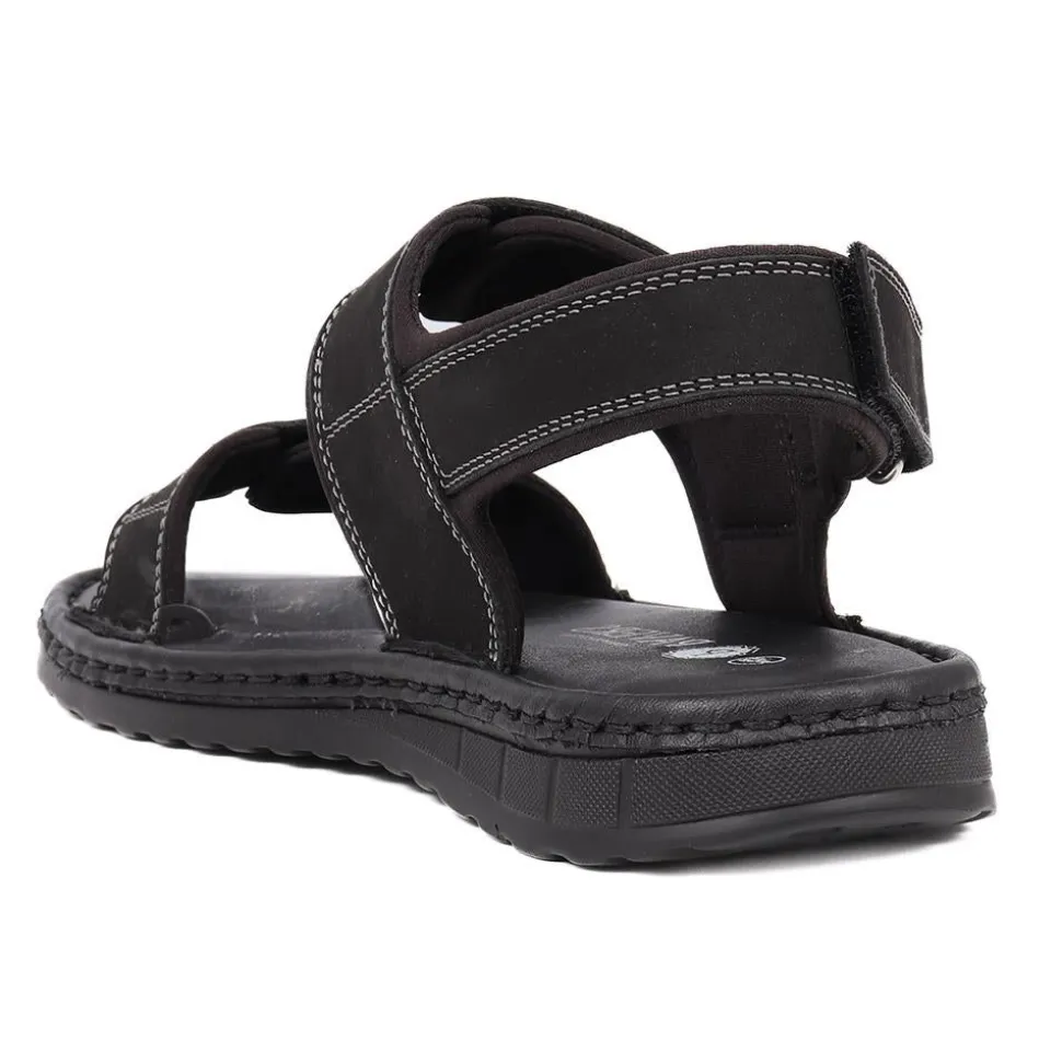 Touch-Fasten Sandals - Black