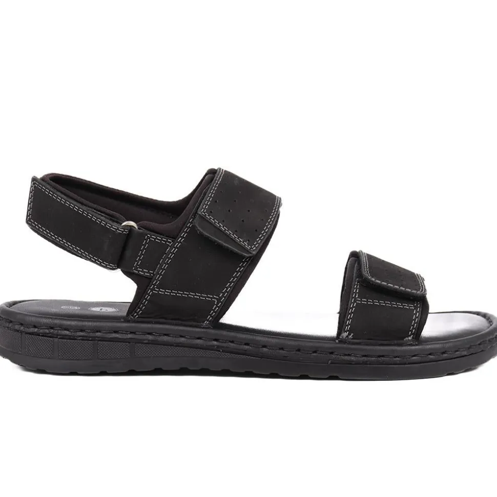 Touch-Fasten Sandals - Black