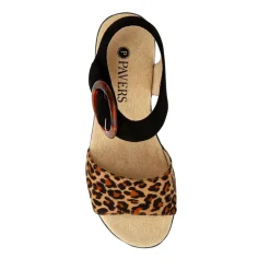 Touch-Fasten Wedge Sandals - Leopard