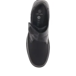 Touch-Fasten Wedge Shoes - Black