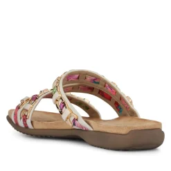 Triple-Strapped Mules - White
