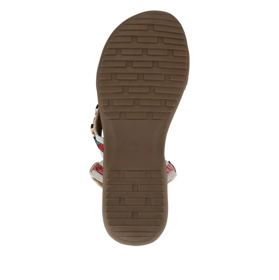 Triple-Strapped Mules - White