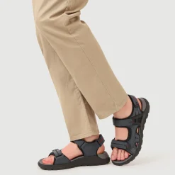 Triple Touch-Fastening-Strapped Sandals - Navy