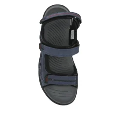 Triple Touch-Fastening-Strapped Sandals - Navy