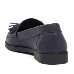 Trish Leather Casual Moccasins - Black
