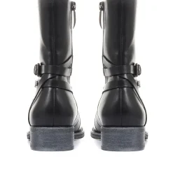 Tyra Leather Lace Up Boots - Black