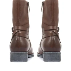 Tyra Leather Lace Up Boots - Brown