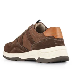 Ultra-Wide Lace-Up Trainers - Brown