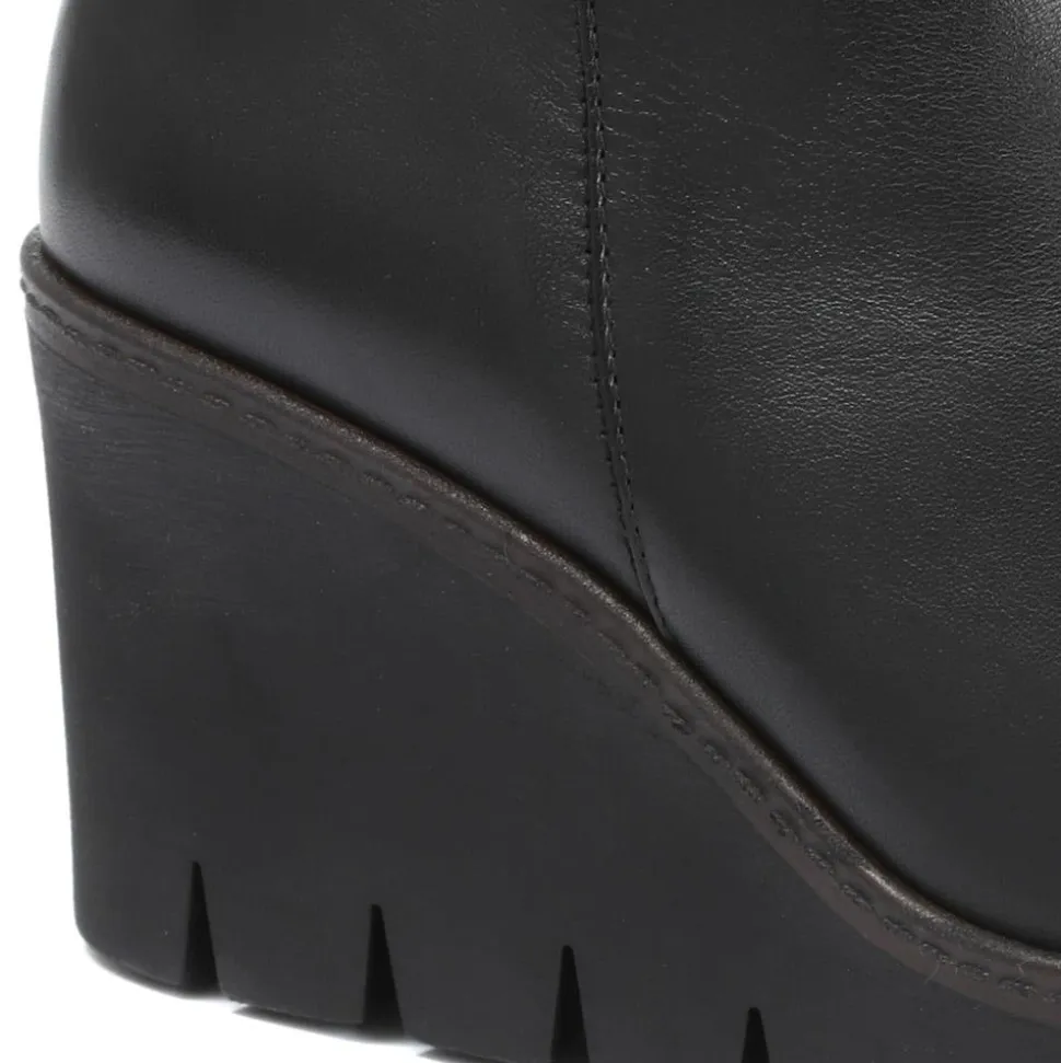 Utopia Gabor Wedge Heel Ankle Boots - Black
