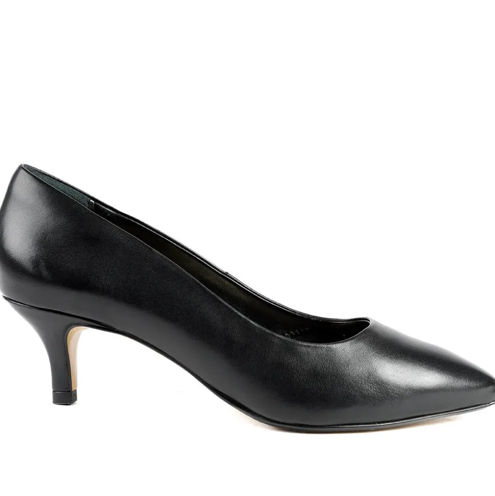 Van Dal Alexis Wide Fit Leather Court Shoes - Black Leather
