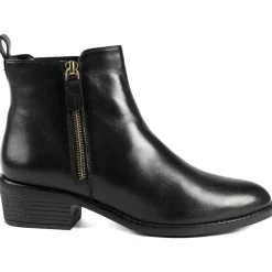 Van Dal Barlow II Extra Wide Leather Ankle Boots - Black Leather