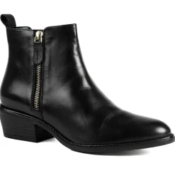 Van Dal Barlow II Wide Fit Leather Ankle Boots - Black Leather