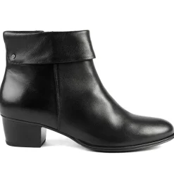 Van Dal Dove Leather Ankle Boots - Black Leather