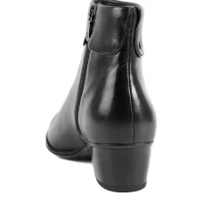 Van Dal Dove Leather Ankle Boots - Black Leather