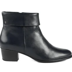 Van Dal Dove Leather Ankle Boots - Navy Leather