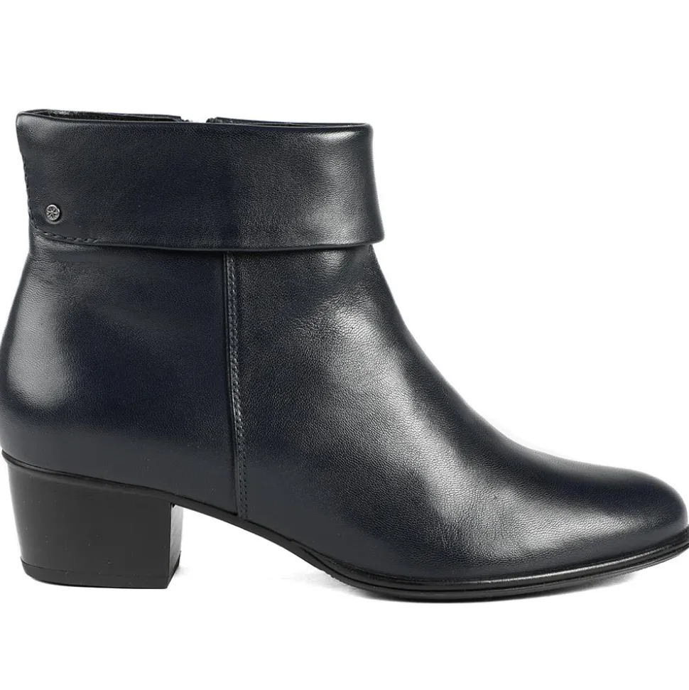 Van Dal Dove Leather Ankle Boots - Navy Leather