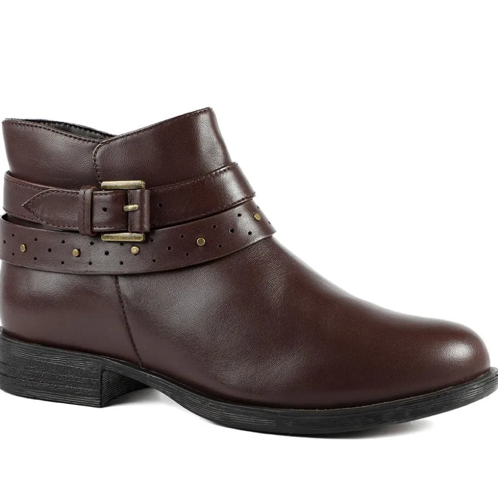 Van Dal Fiesta II Extra Wide Fit Ankle Boots - Brown Leather