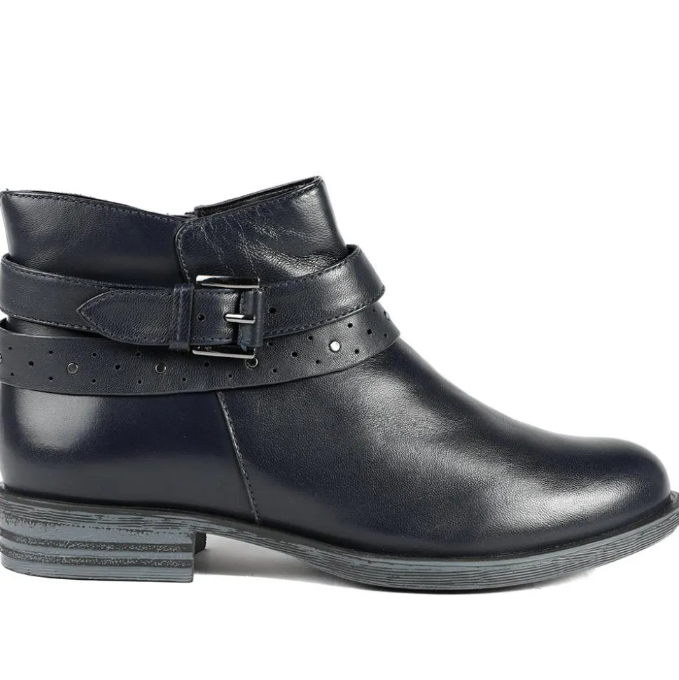 Van Dal Fiesta II Extra Wide Fit Ankle Boots - Navy Leather