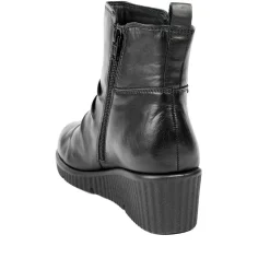 Van Dal Leather Zip Up Ankle Boots - Black