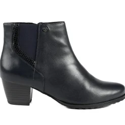 Van Dal Swanton Leather Ankle Boots - Navy Leather