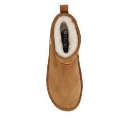 Warm Lightweight Slipper Boots - Chestnut