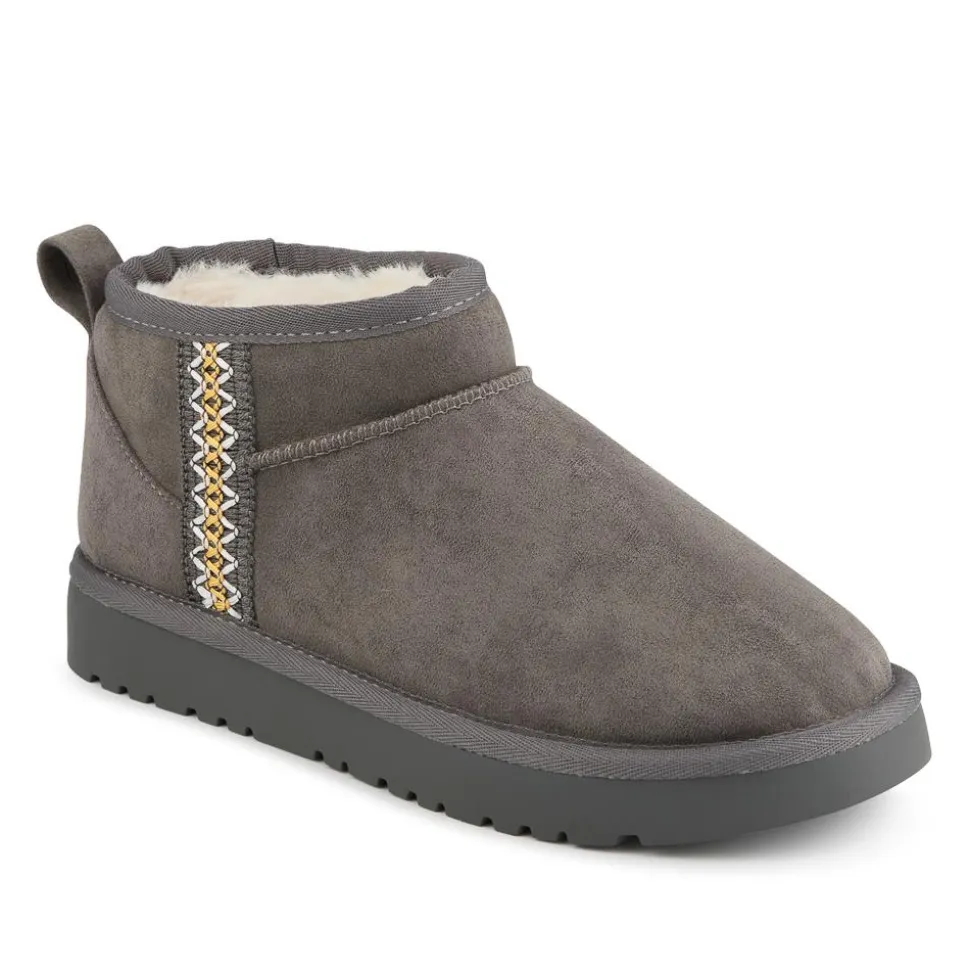 Warm Lightweight Slipper Boots - Grey