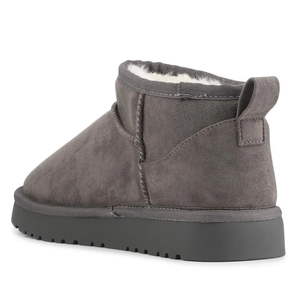 Warm Lightweight Slipper Boots - Grey