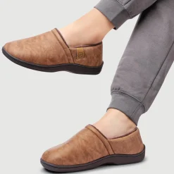 Warm Lightweight Slippers - Tan