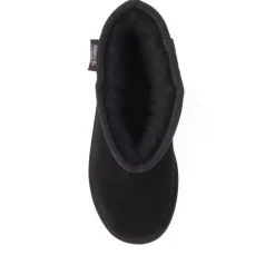 Warm-Lined Calf-Length Boots - Black