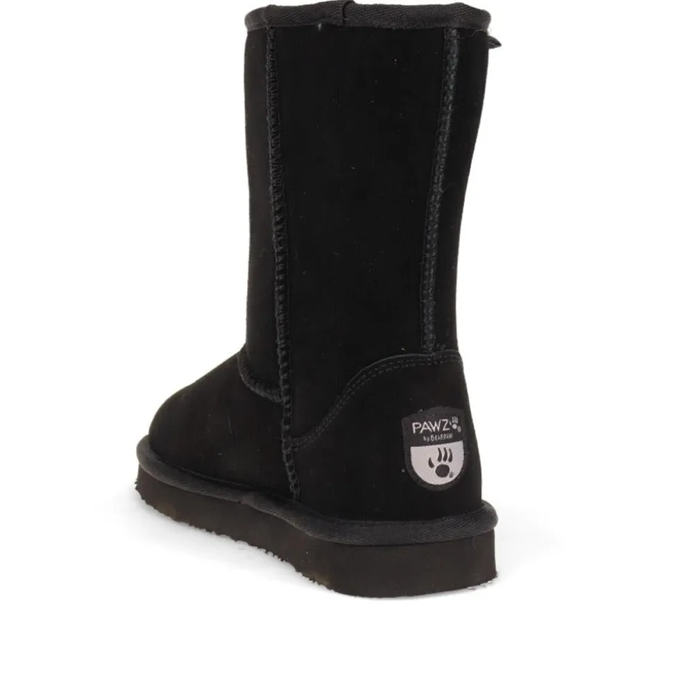 Warm-Lined Calf-Length Boots - Black